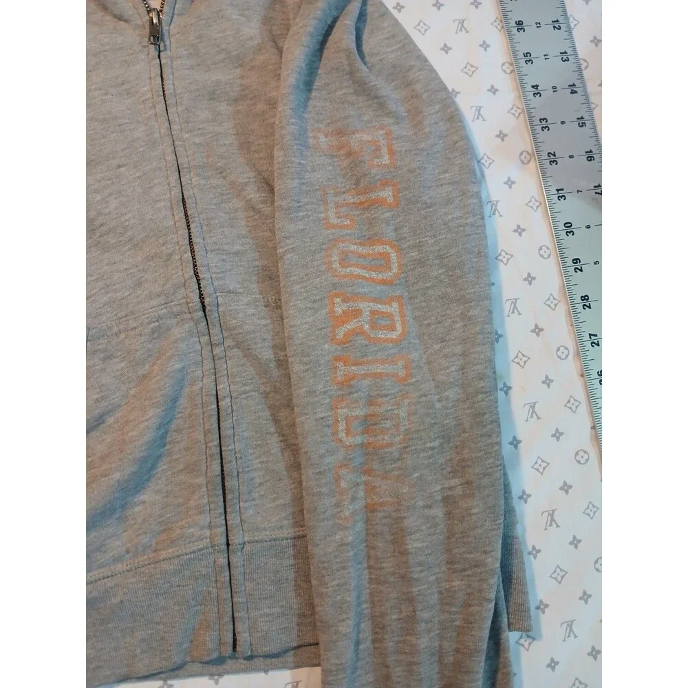 PINK Victoria's Secret University of Florida Gators Zip Hoodie Gray Blue Medium